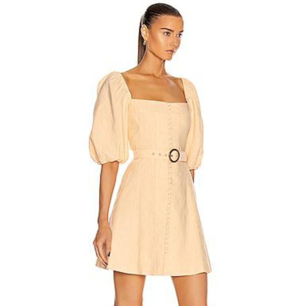 Jonathan Simkhai Orange Emery Belted Mini Dress